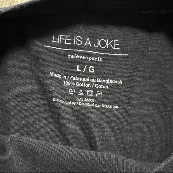 Eleven Paris "Life Is A Joke" Skull Graphic Black T - Picture 4 of 4
